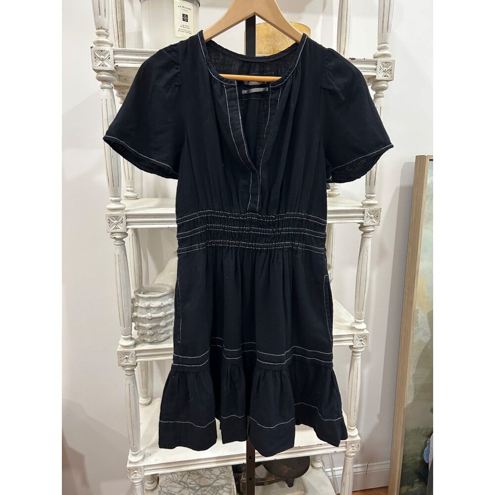 Anthropologie Mini Somerset Mini Dress - Denim Edition Size Small in Black - Picture 4 of 5